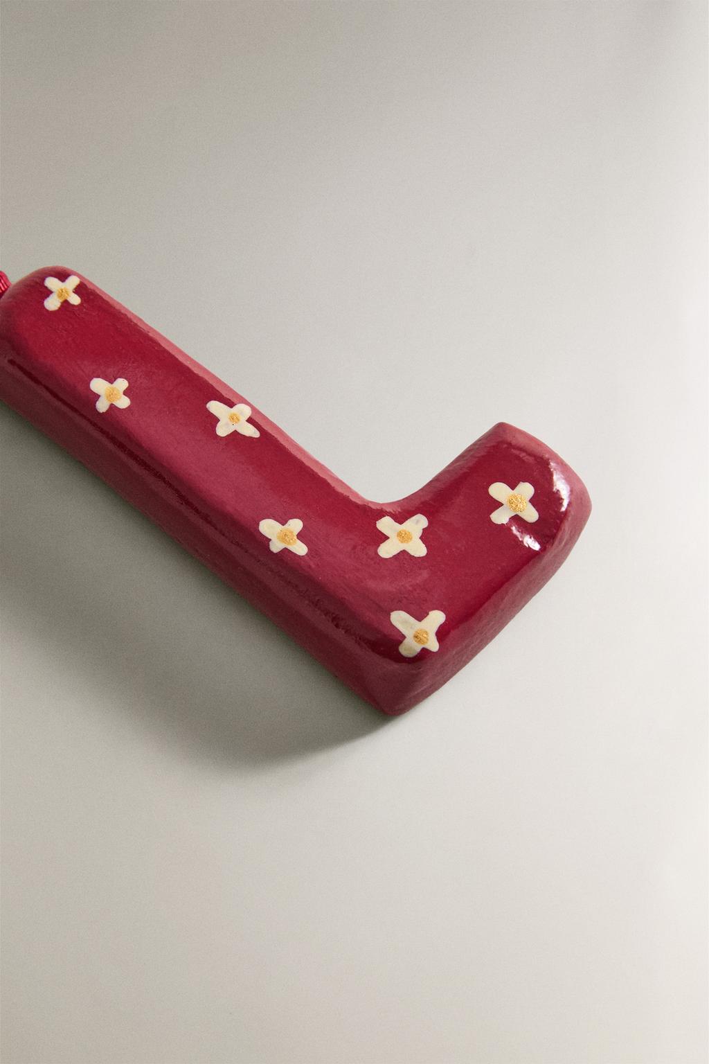 Рождественское украшение на елку - буква l