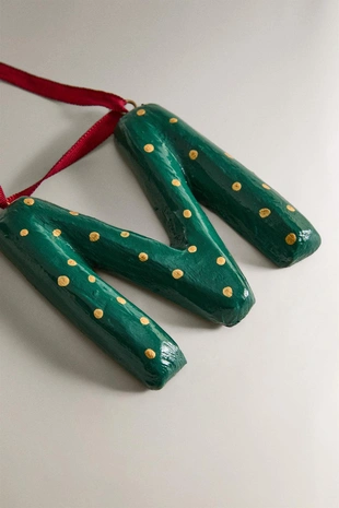 Украшение елочное буква м- Заказать в России