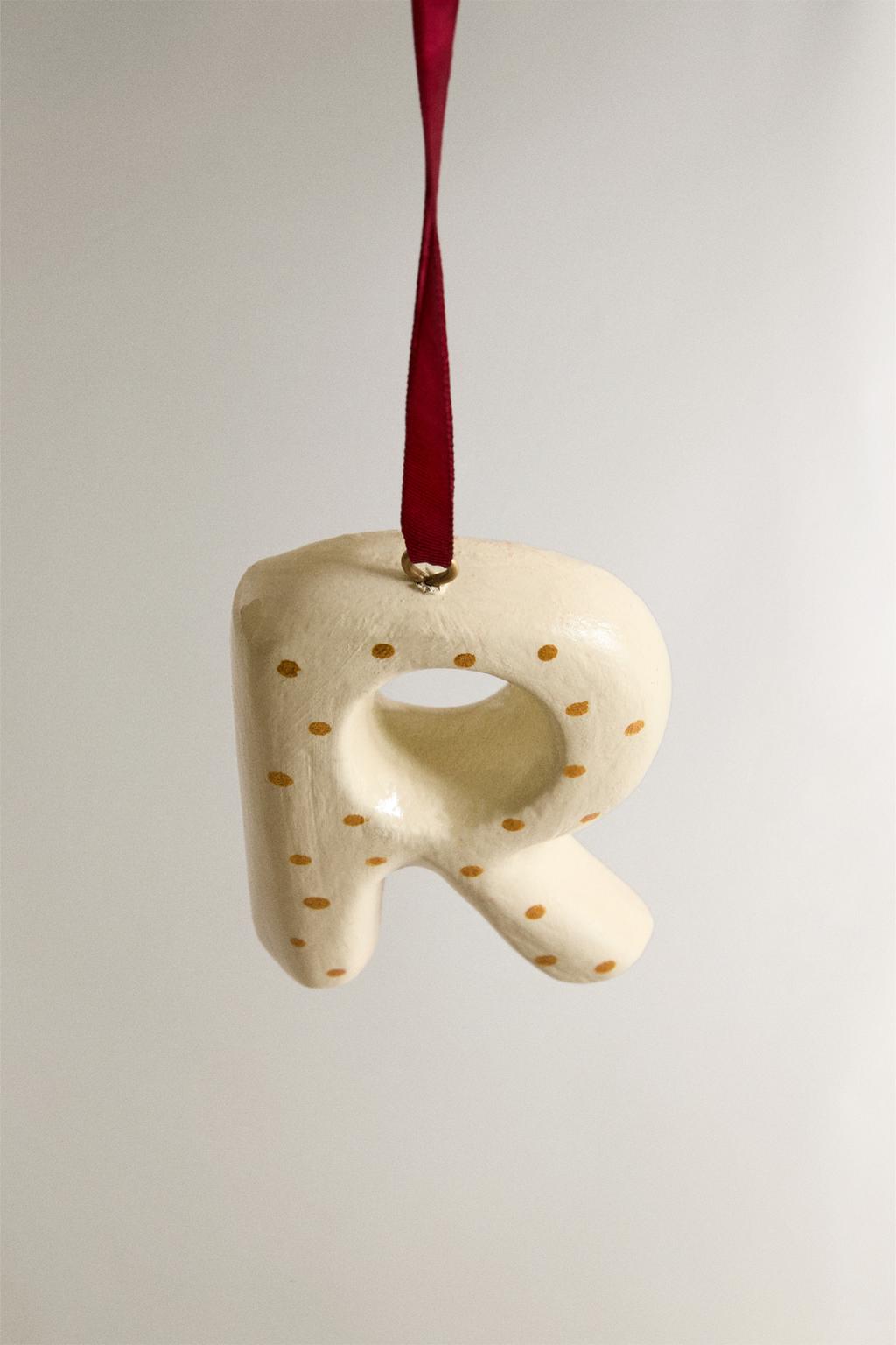 Рождественское украшение елки буква r