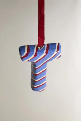 Рождественский украшение елочное в виде буквы т- Заказать в России