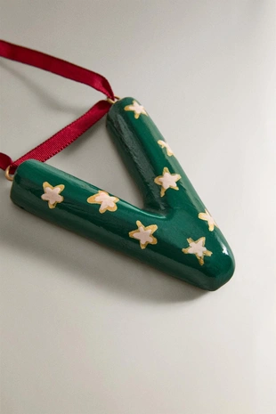 Украшение для ёлки буква V- Заказать в России