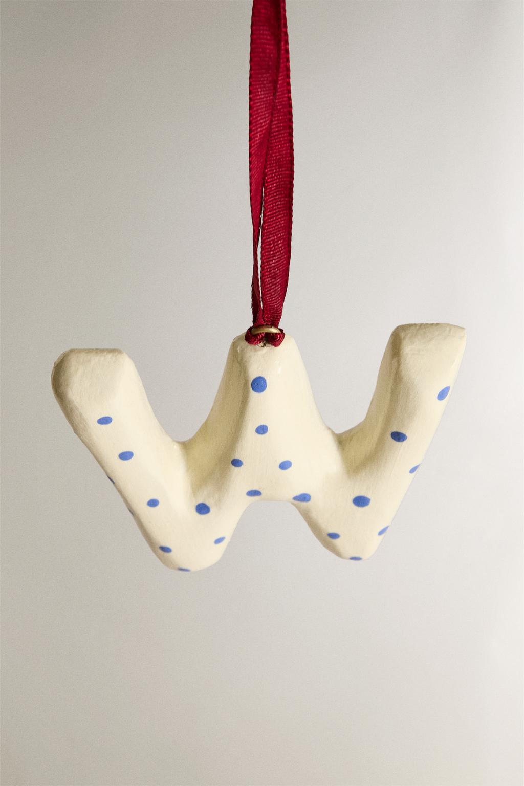 Украшение для ёлки буква w