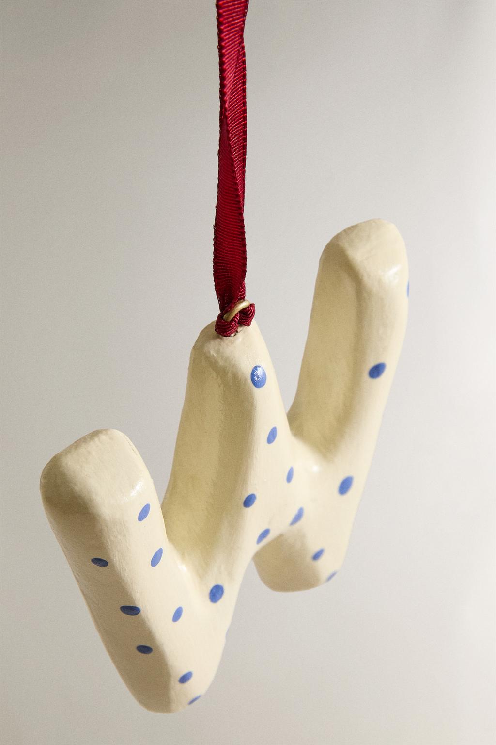 Украшение для ёлки буква w