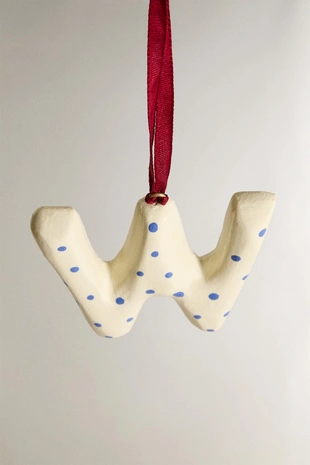 Украшение для ёлки буква W- Заказать в России