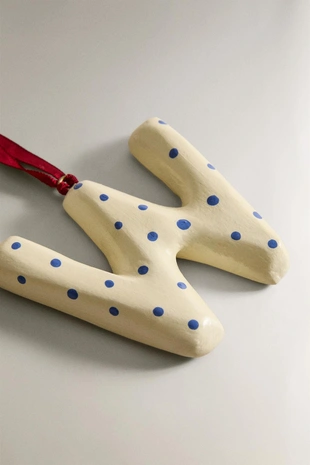 Украшение для ёлки буква W- Заказать в России