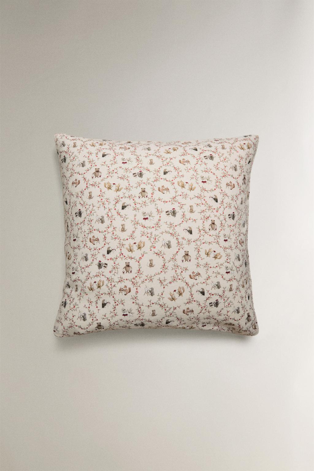 Детская рождественская наволочка с животными