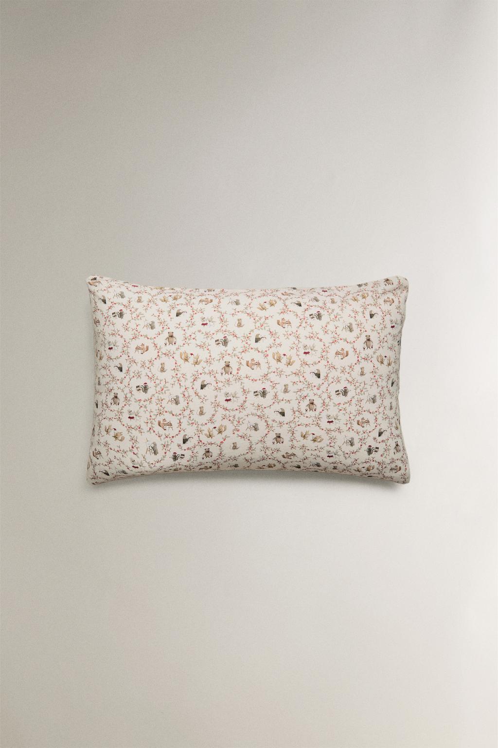 Детская рождественская наволочка с животными