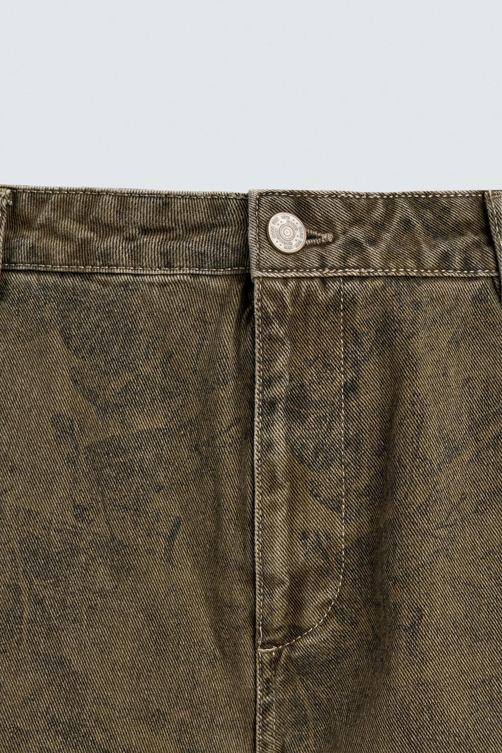 БРЮКИ КАРГО ИЗ ТКАНИ С АБСТРАКТНЫМ ПРИНТОМ