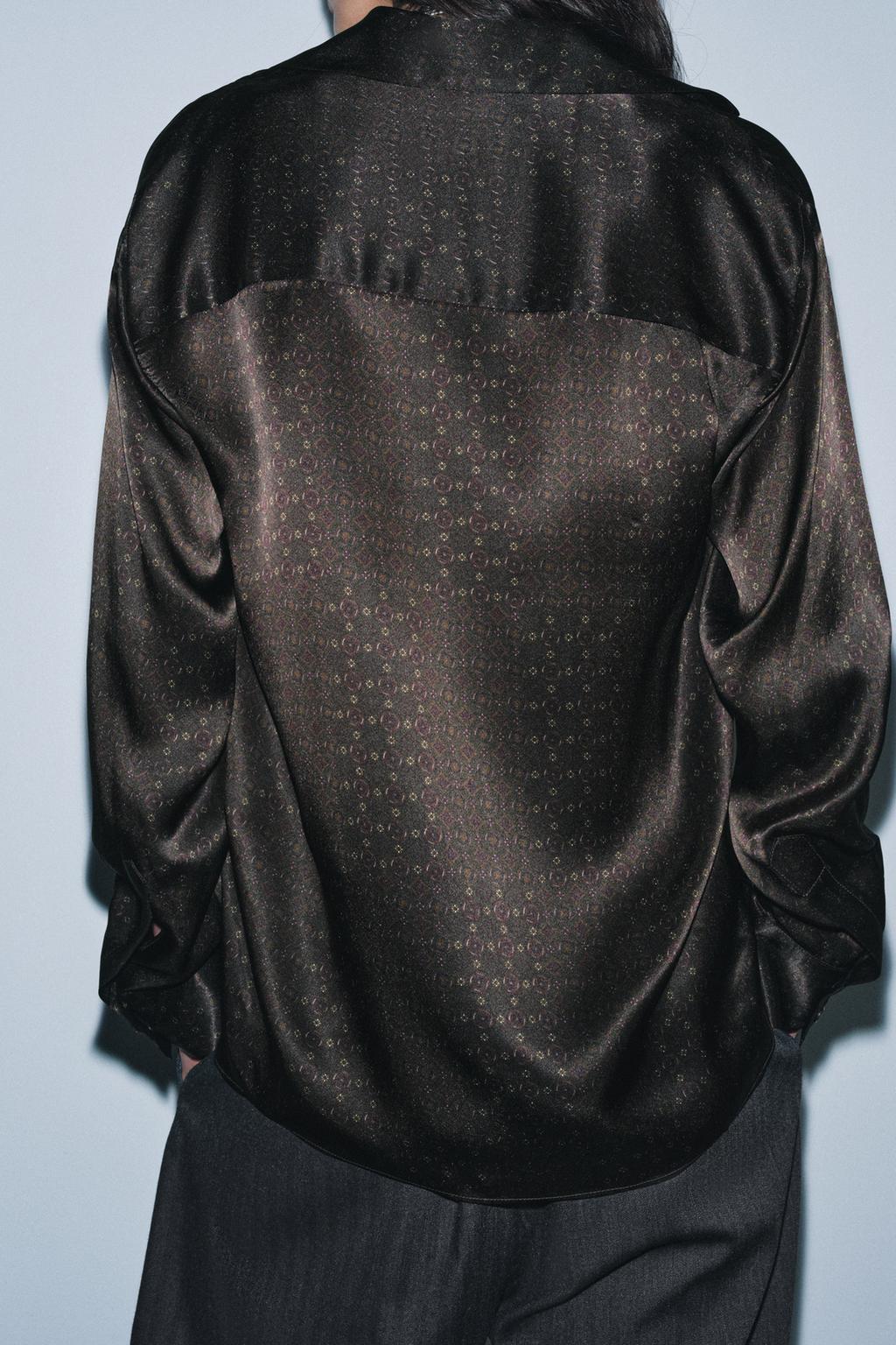 ШЕЛКОВАЯ РУБАШКА В ПИЖАМНОМ СТИЛЕ — ZW COLLECTION