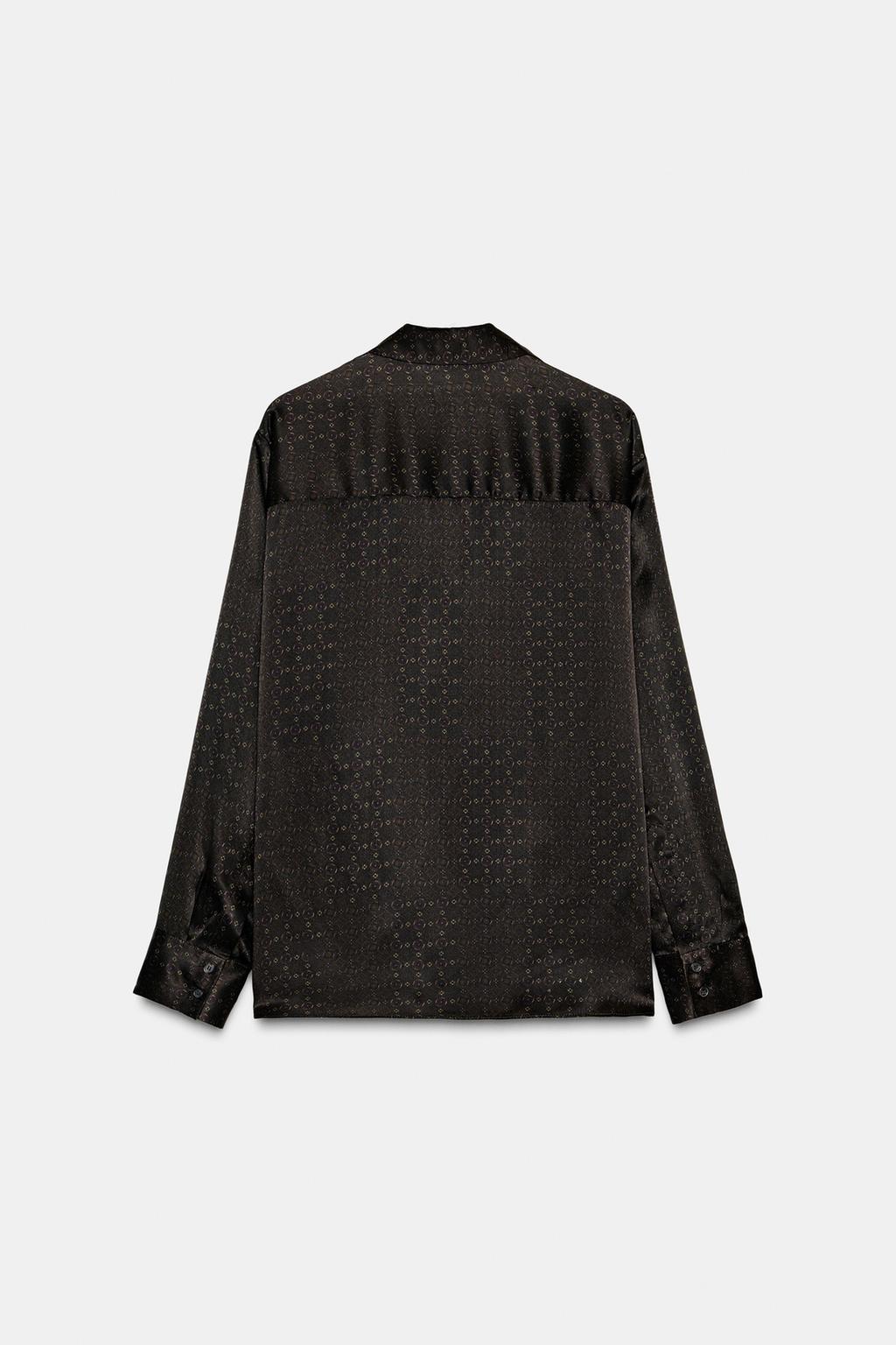 ШЕЛКОВАЯ РУБАШКА В ПИЖАМНОМ СТИЛЕ — ZW COLLECTION