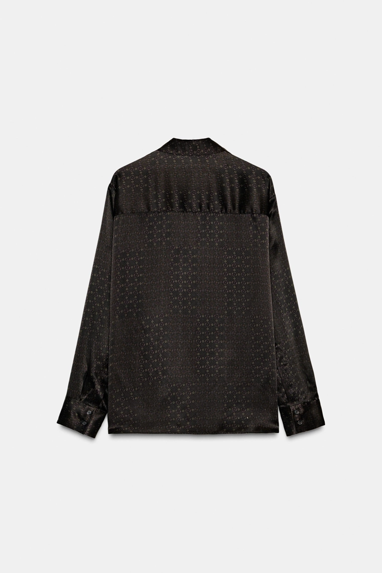 Рубашка пижамная из 100% шелка zw collection