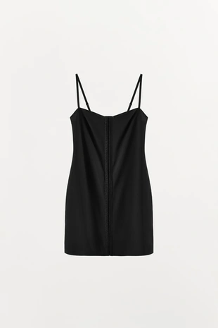 Короткое платье из полиамида с крючками- Заказать в России