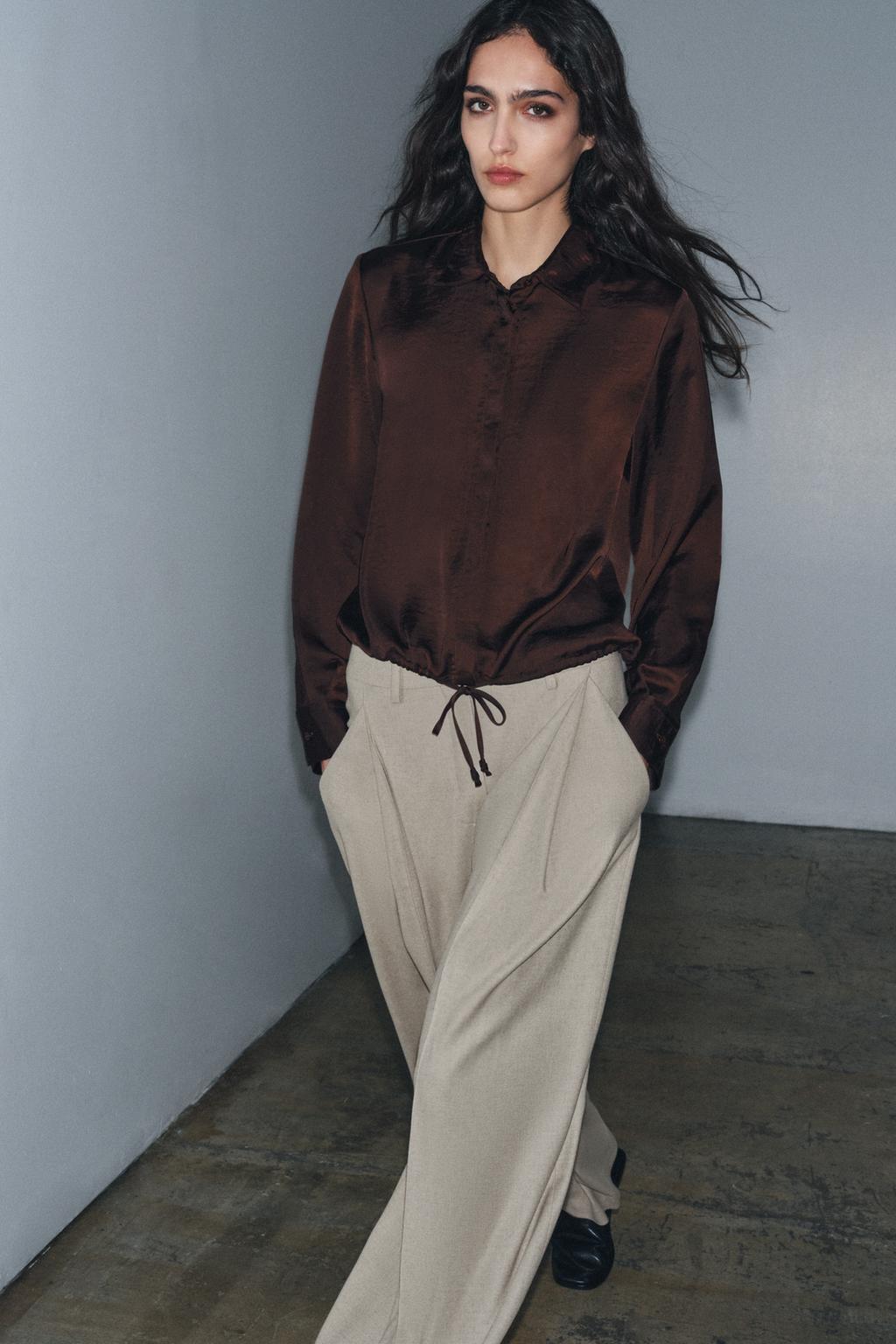 АТЛАСНАЯ РУБАШКА ZW COLLECTION