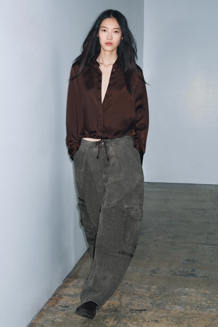 Блузка из атласа zw collection