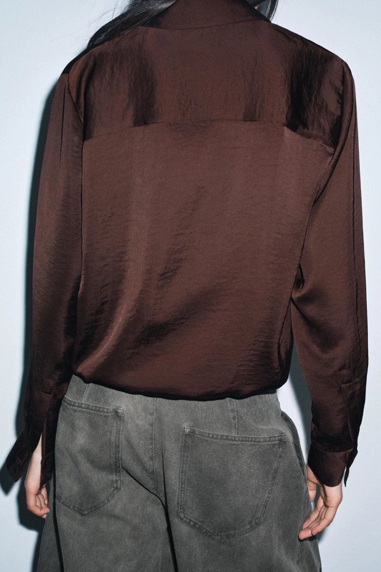 Блузка из атласа zw collection