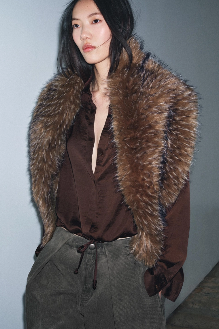 Блузка из атласа zw collection