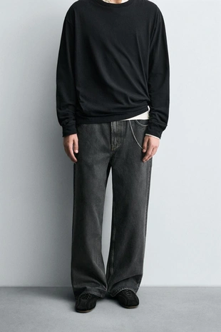 Джинсы BAGGY FIT с эффектом вощения- Заказать в России