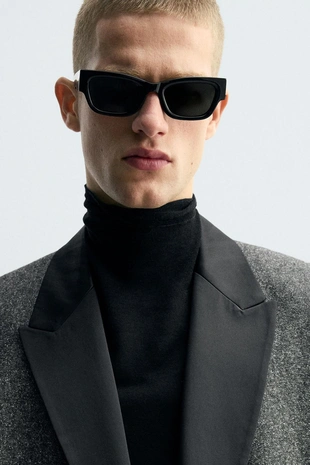 Двубортный блейзер с контрастными элементами- Заказать в России