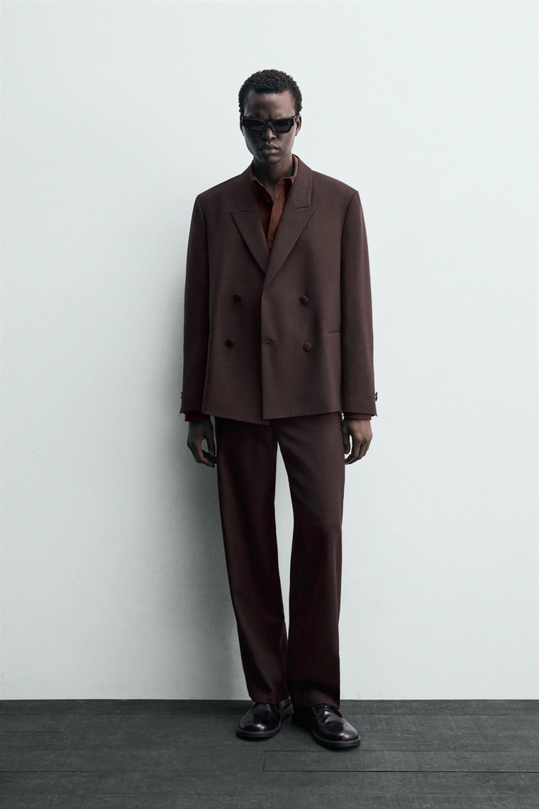 Шерстяной пиджак с двубортной застежкой