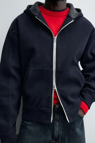 Худи из войлока с капюшоном- Заказать в России