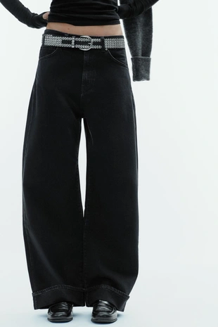 Джинсы TRF BAGGY FOLDED со средней посадкой- Заказать в России