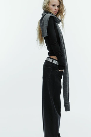 Джинсы TRF BAGGY FOLDED со средней посадкой- Заказать в России