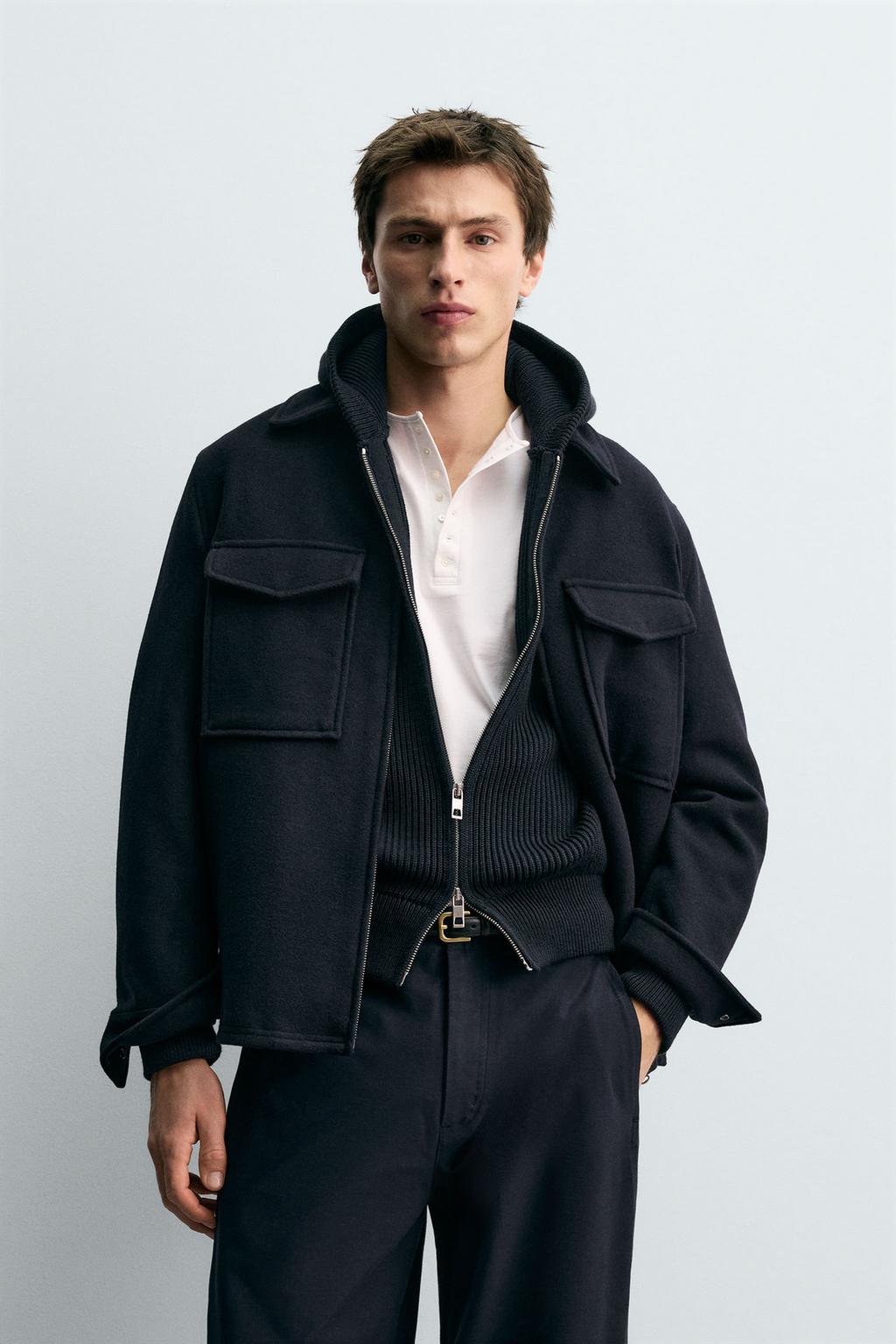 КУРТКА-РУБАШКА REGULAR FIT С ШЕРСТЬЮ