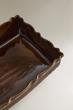 Прямоугольное текстильное овенское блюдо из керамики- Заказать в России