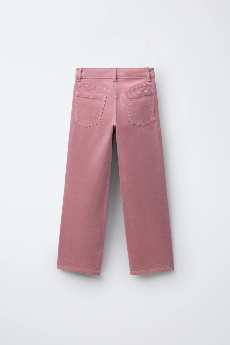 Бархатные брюки с вышитыми цветами