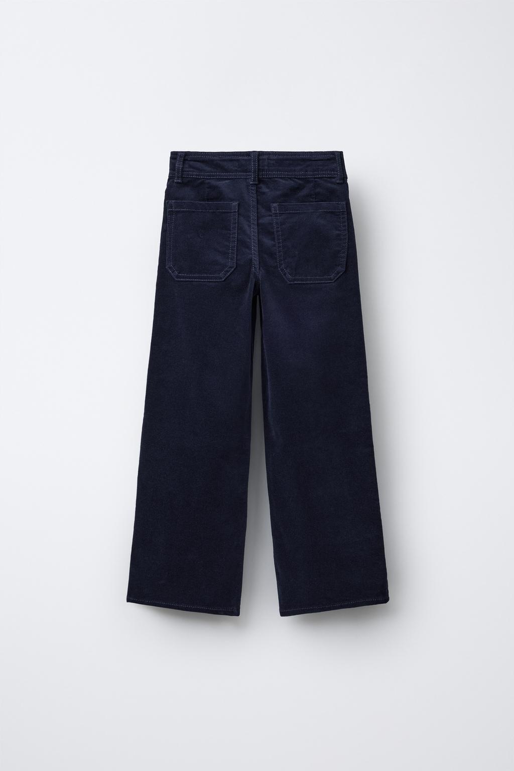 БАРХАТНЫЕ БРЮКИ С ВЫШИВКОЙ В ВИДЕ ЦВЕТОВ