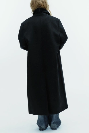 Удлиненное пальто из смесовой шерсти- Заказать в России
