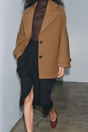 Пальто оверсайз из смесовой шерсти — ZW COLLECTION LIMITED EDITION- Заказать в России