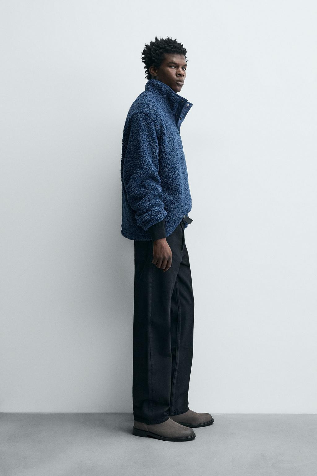 ТОЛСТОВКА ИЗ ПОЛАРФЛИСА С ЭФФЕКТОМ ИСКУССТВЕННОГО МЕХА