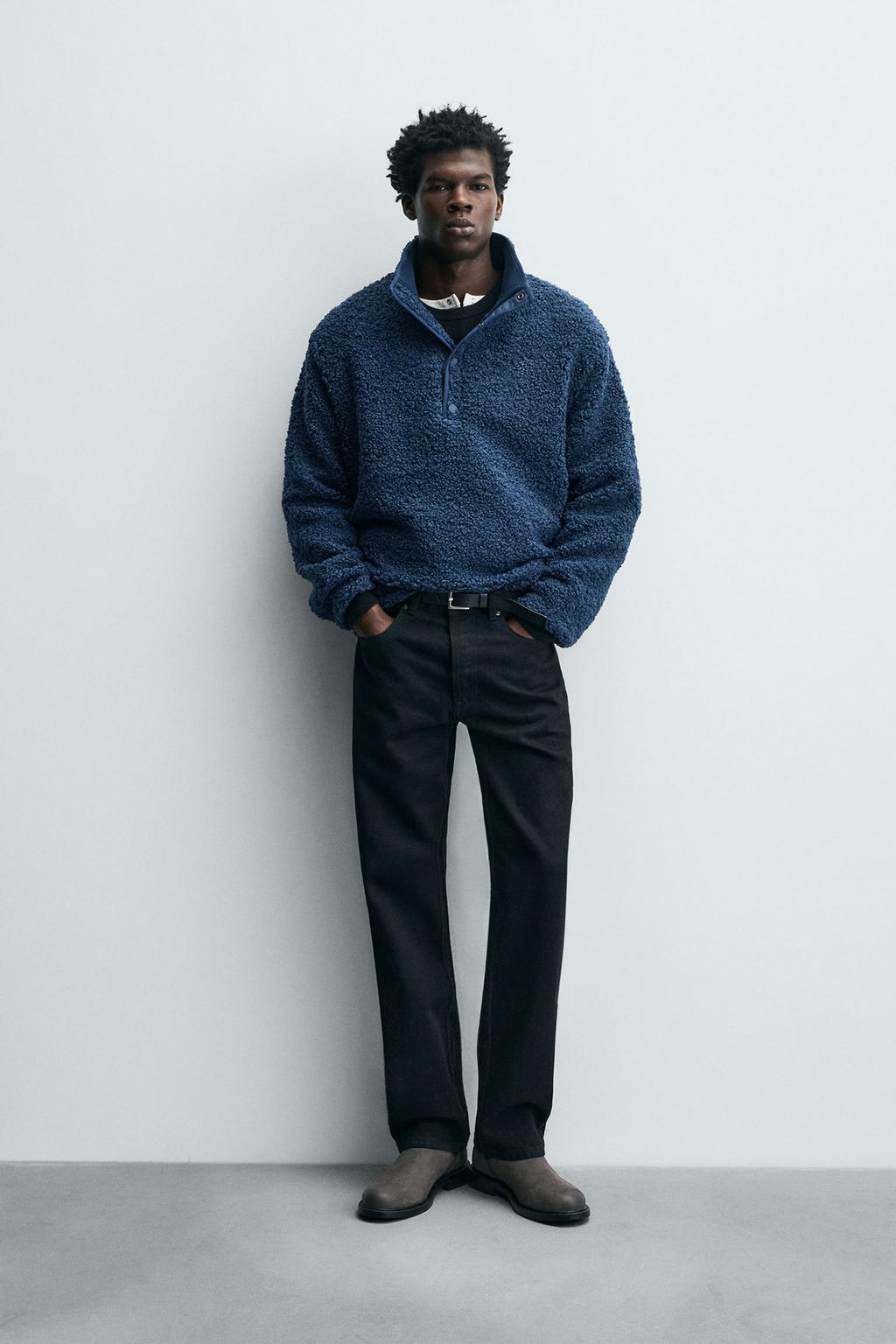 ТОЛСТОВКА ИЗ ПОЛАРФЛИСА С ЭФФЕКТОМ ИСКУССТВЕННОГО МЕХА