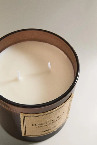 350 г черная ванильная ароматизированная свеча- Заказать в России