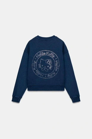 Толстовка HELLO KITTY © 2025 SANRIO с эффектом потертости- Заказать в России