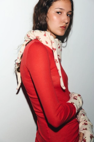 Трикотажная бандана с цветочным принтом- Заказать в России