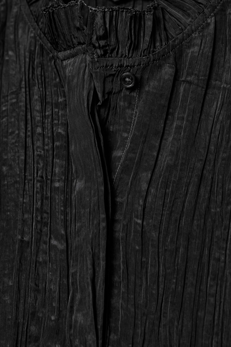 Блуза с объемными рукавами из замишанного материала коллекции zara woman