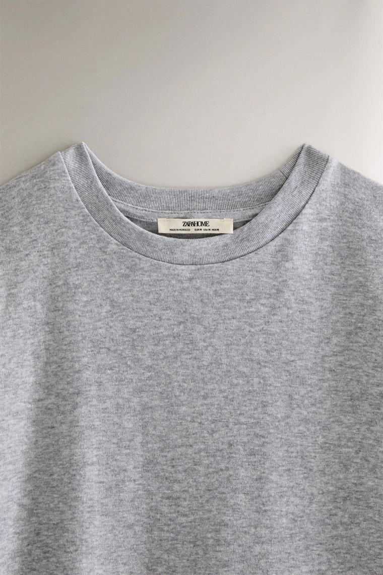 Футболка из хлопка с короткими рукавами zara