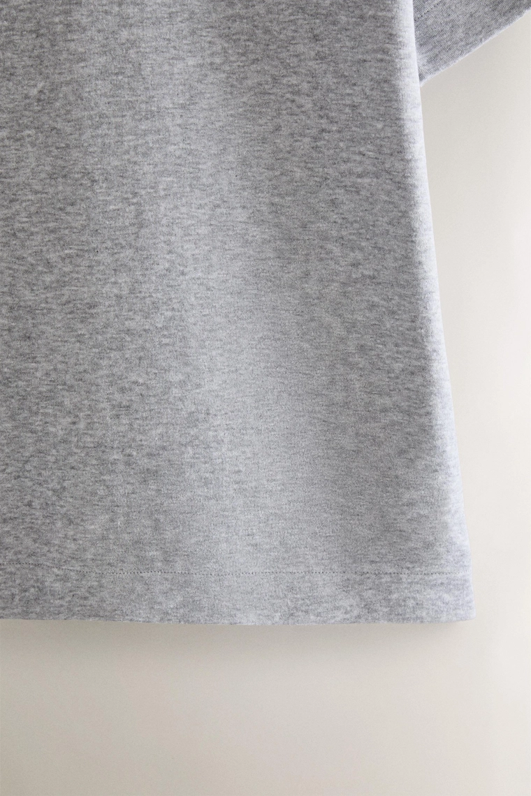 Футболка из хлопка с короткими рукавами zara