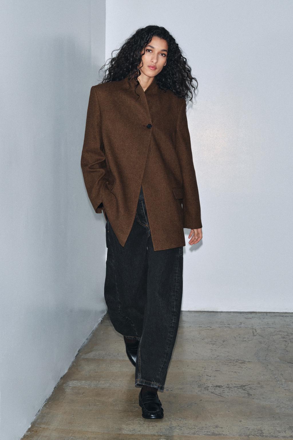 БЛЕЙЗЕР ИЗ СМЕСОВОЙ ШЕРСТИ С УЗОРОМ В ЕЛОЧКУ — ZW COLLECTION