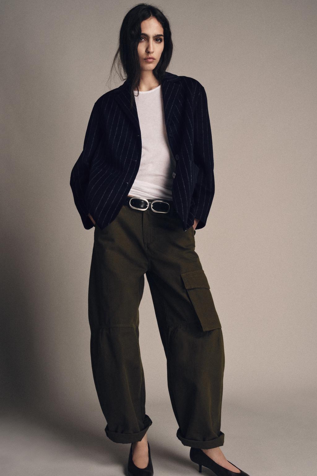 БЛЕЙЗЕР В ТОНКУЮ ПОЛОСКУ ИЗ СМЕСОВОЙ ШЕРСТИ — ZW COLLECTION