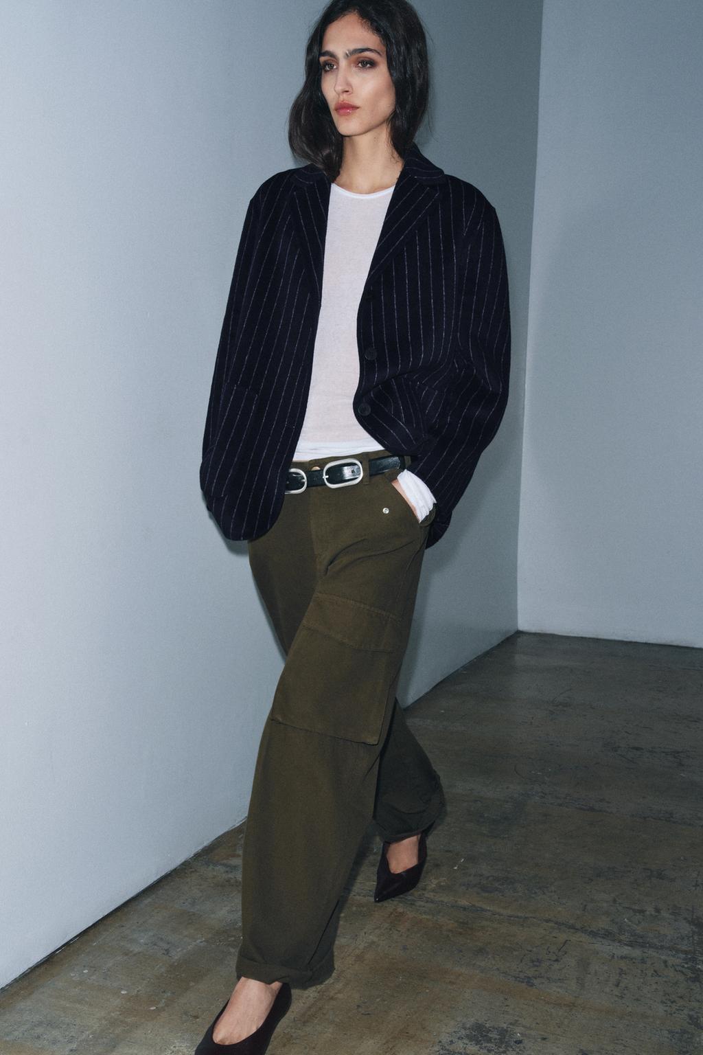 БЛЕЙЗЕР В ТОНКУЮ ПОЛОСКУ ИЗ СМЕСОВОЙ ШЕРСТИ — ZW COLLECTION