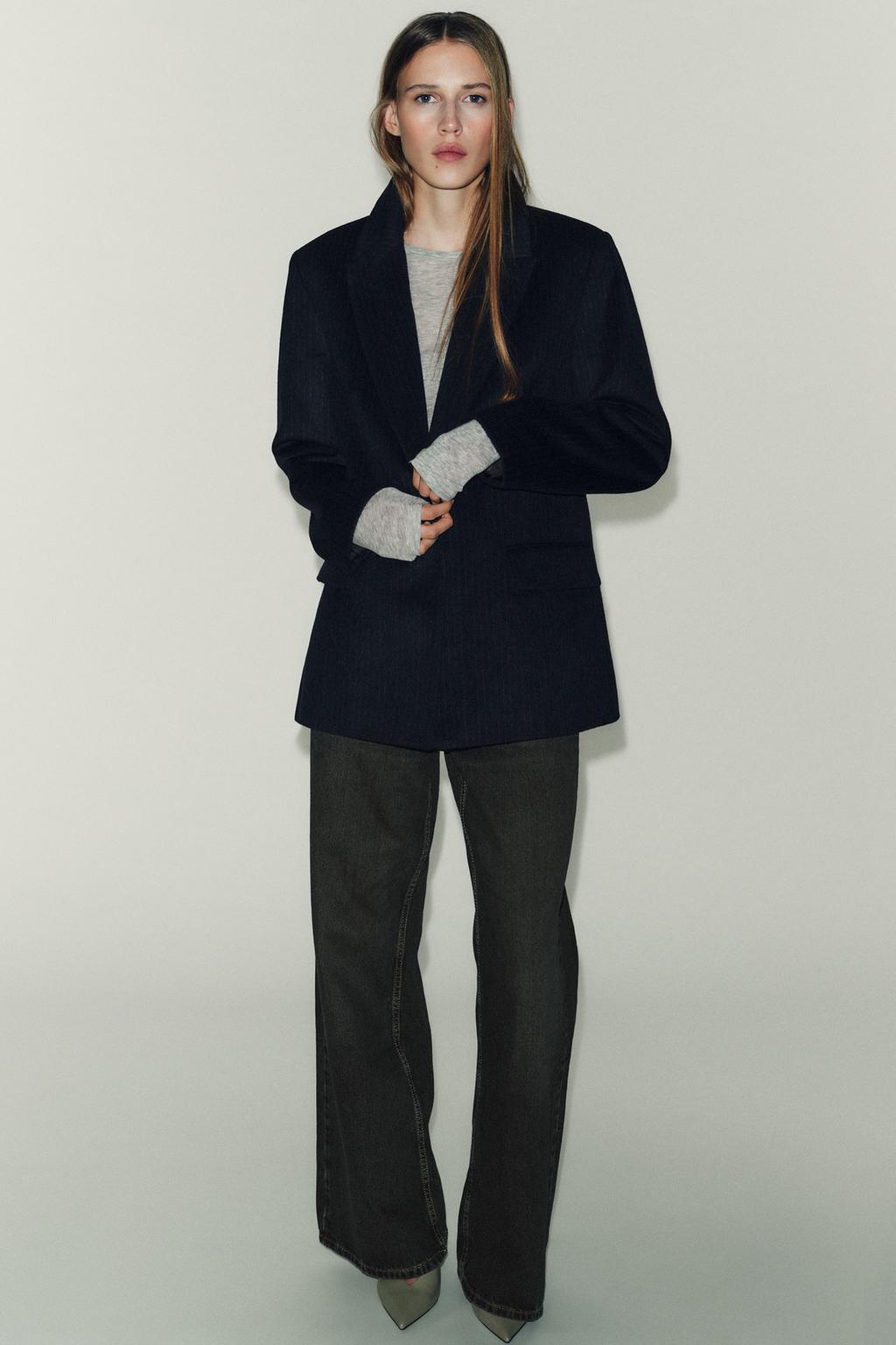 БЛЕЙЗЕР ИЗ ШЕРСТИ В ТОНКУЮ ПОЛОСКУ