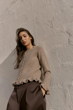 Кардиган с воланами- Заказать в России