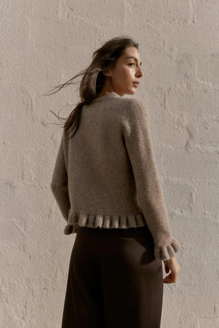 Кардиган с воланами- Заказать в России