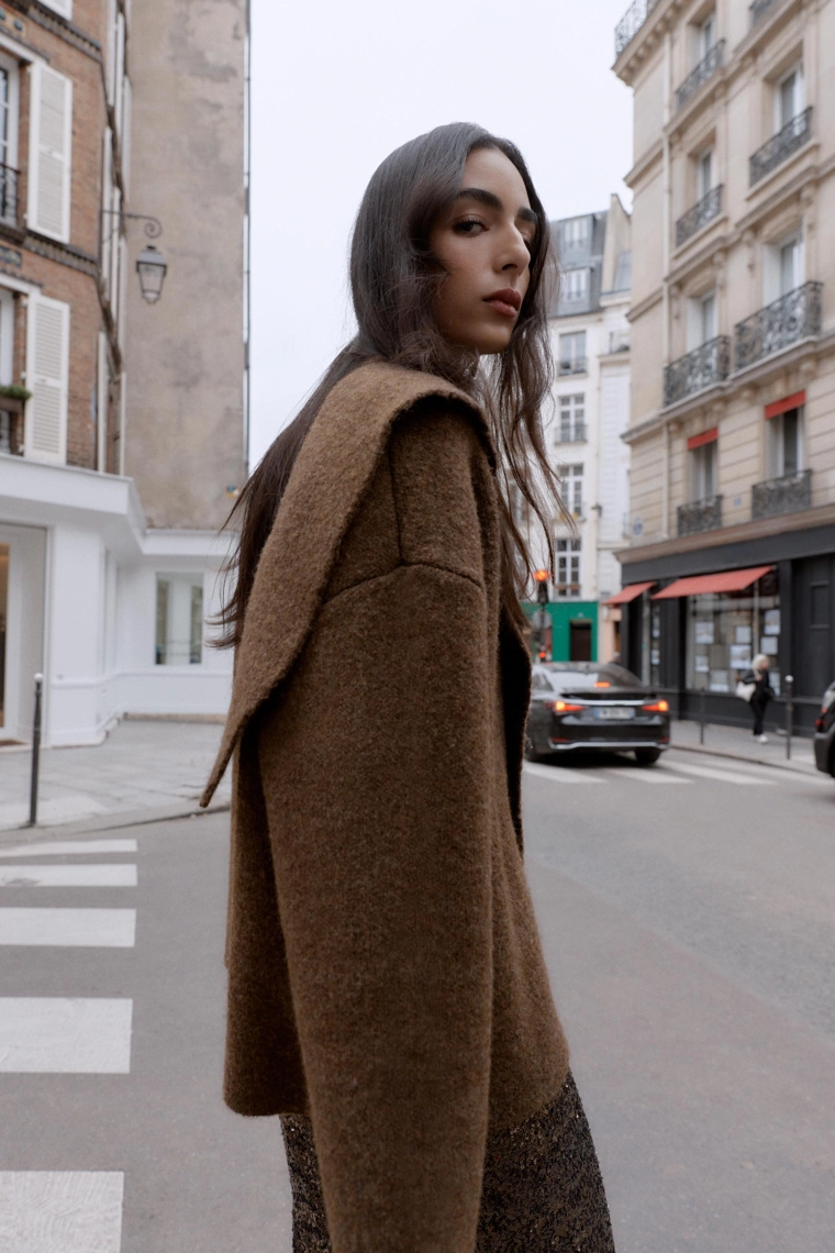 Кардиган с деталью в виде шарфа