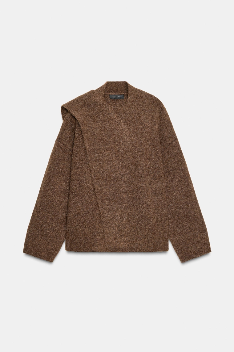 Кардиган с деталью в виде шарфа