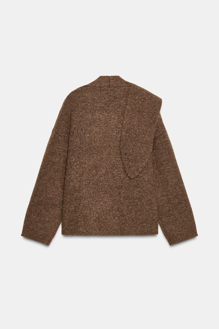 Кардиган с деталью в виде шарфа