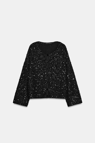 Кардиган с пайетками- Заказать в России